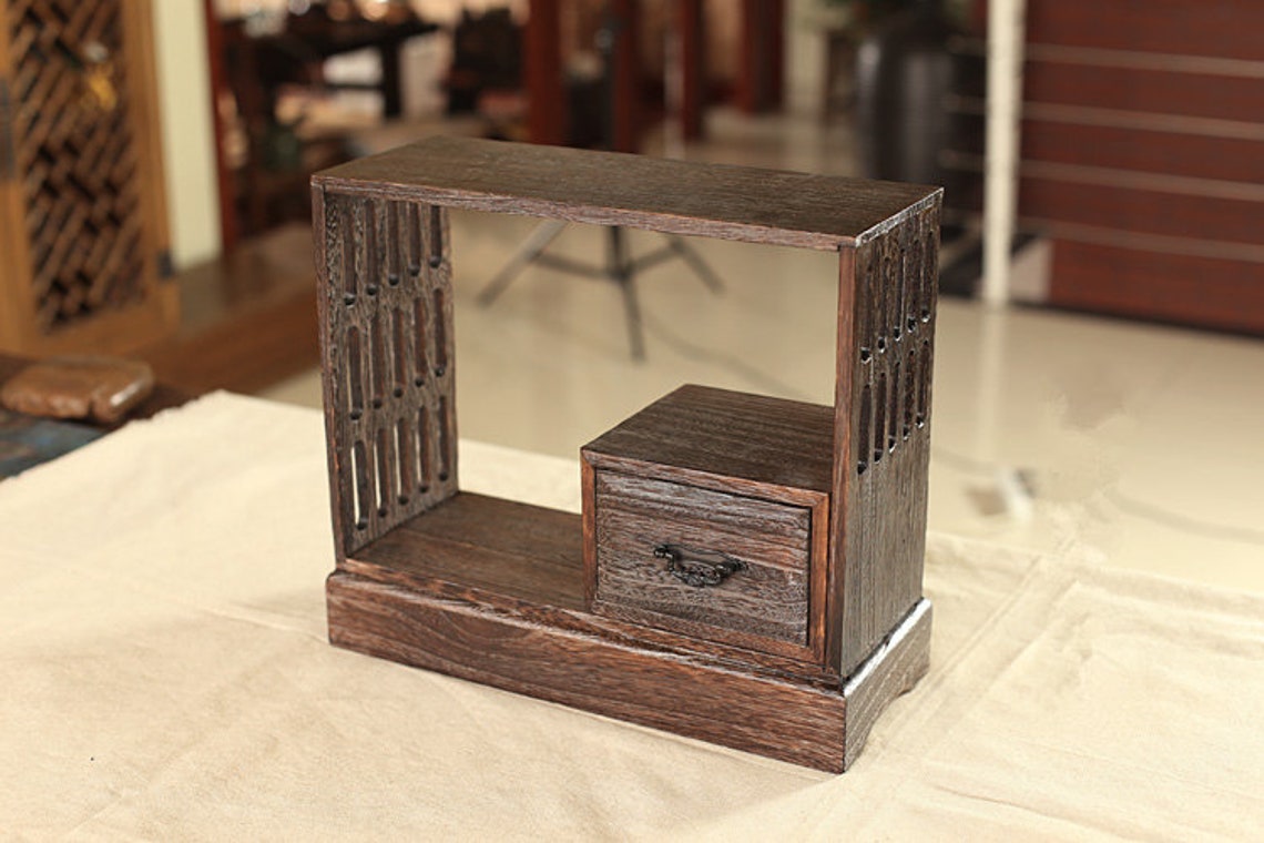 Wooden Bonsai display stand Indoor wooden plant stand Etsy