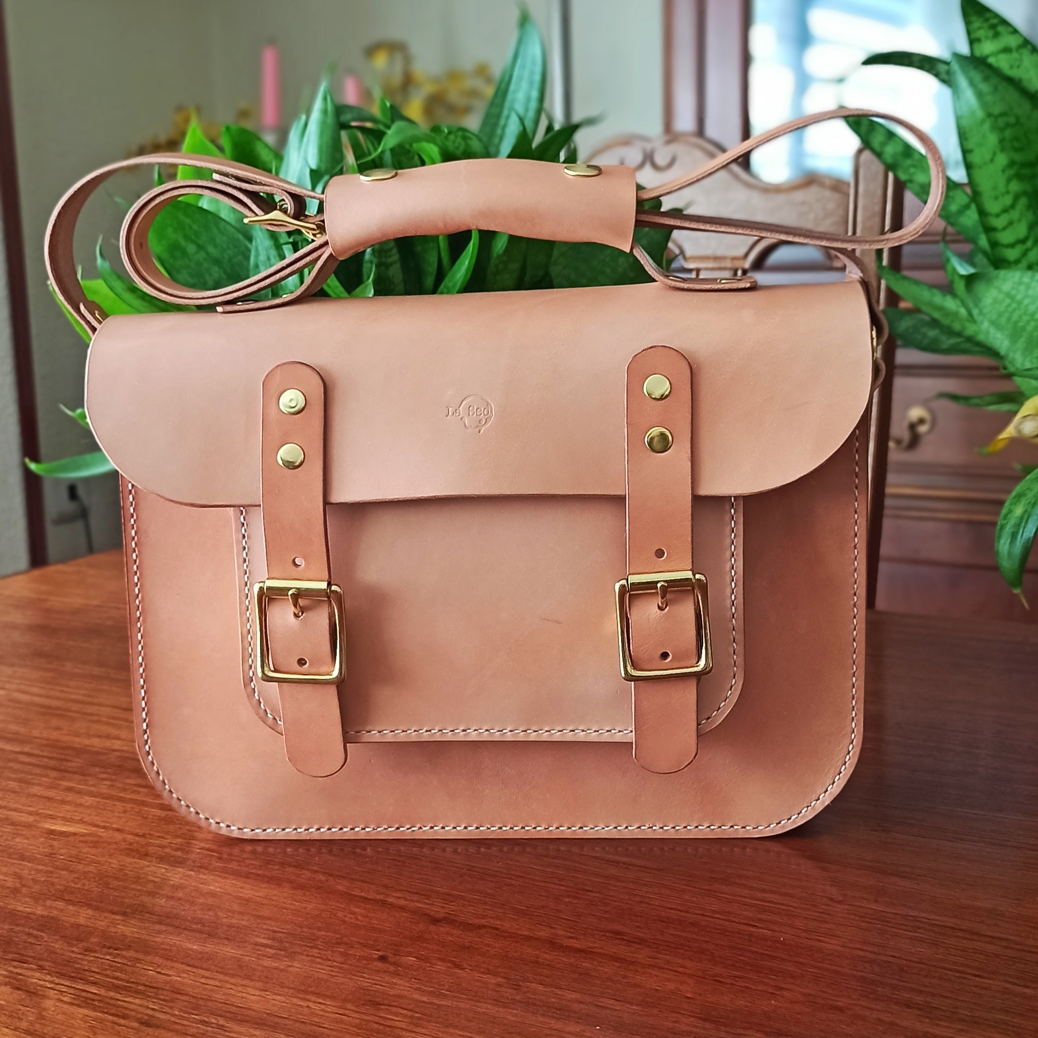 Bag DIY Kit Genuine Leather Bag Materials Kit Handmade Cambridge Bag  Special Gift for Lover Girlfriend Wife 