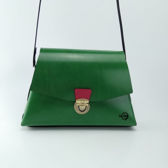 Bolso de bandolera trapecio. Bolso pequeño. Bolso verde. Bolso | Etsy México
