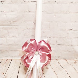 Baptism Candle, Christening Unity Candle, First Communion Candle Girl