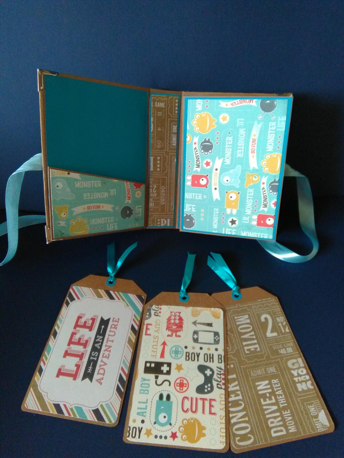 Baby Boy Photo Book Custom Mini Photo Memory Book Accordion Etsy