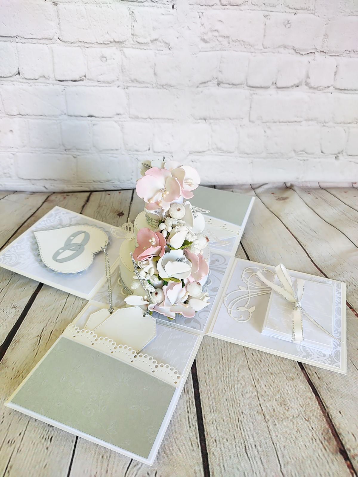 Wedding Explosion Gift Box Explosion Box, Wedding Gift Box, Pop up Card, Wedding Pop up Card With ...