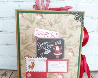 Weihnachten Rustikales Scrapbook Akkordeon Faltalbum