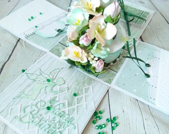 Explosionsbox, Pop Up Geschenkbox, Pop Up Karte, Geburtstags Pop Up Karte mit Kuchen, Geburtstagsgeschenk, Hochzeitsgeschenk