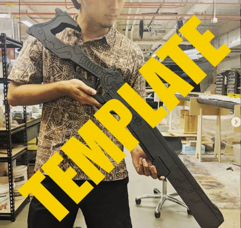 Ashe Overwatch Full EVA Foam Main Weapon TEMPLATE Etsy