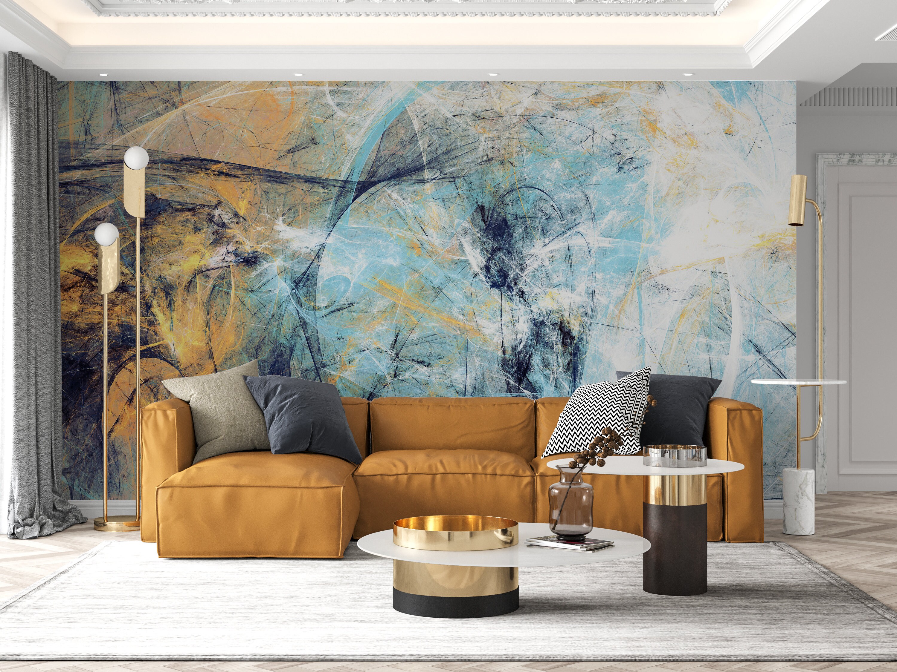 Blue Self Adhesive Wallpaper Wallpaper Peel and Stick Etsy