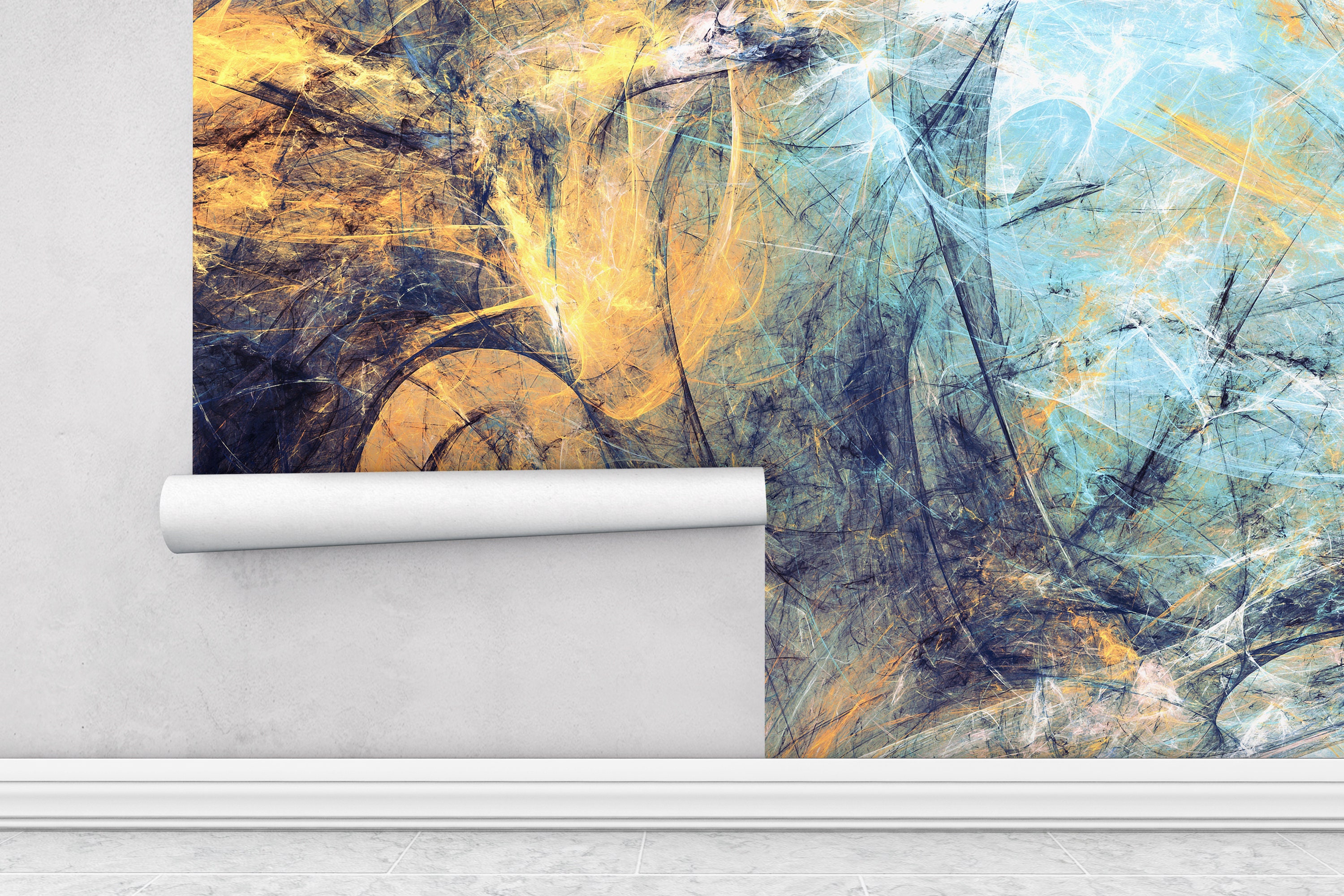 Blue Self Adhesive Wallpaper Wallpaper Peel and Stick Etsy