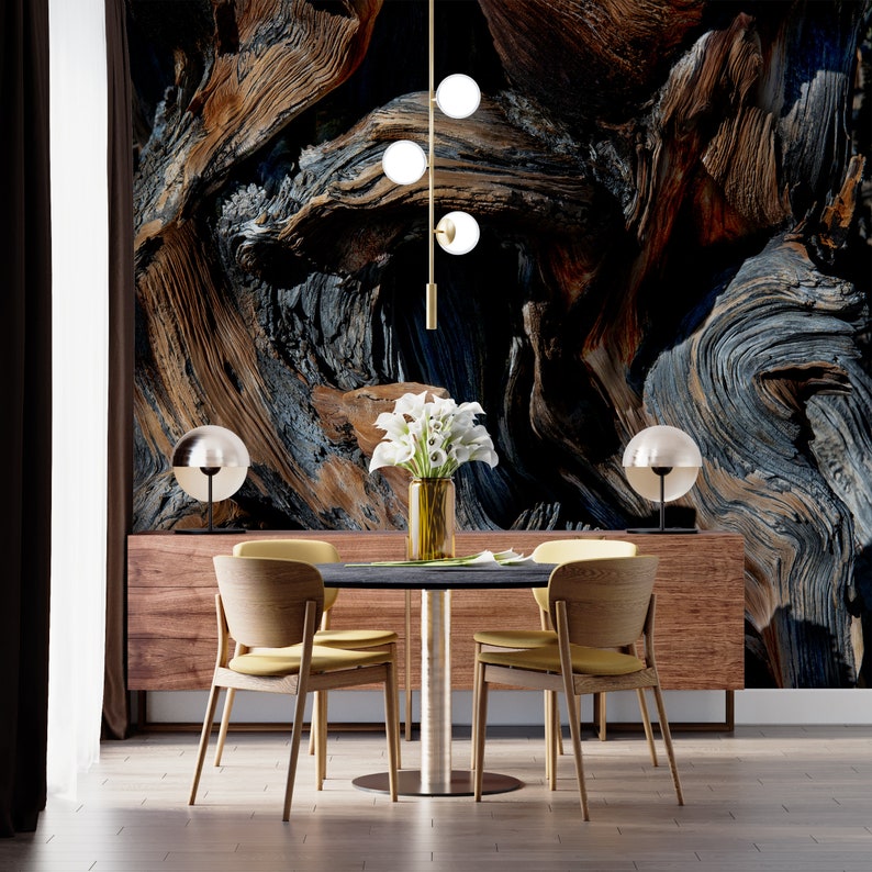 Peel and Stick Living Room Wallpaper Temporary Wallpaper Etsy