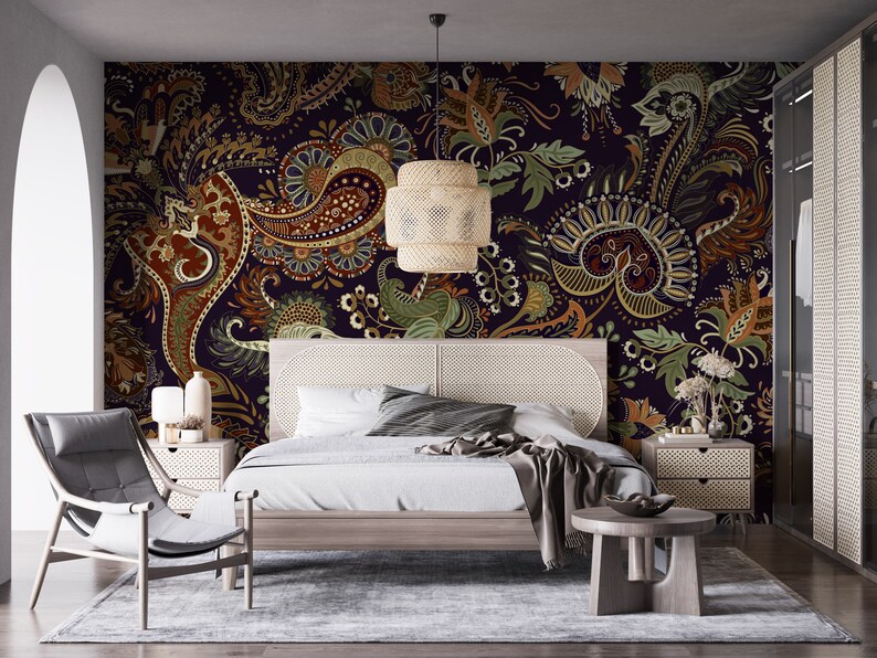 Ethnic Indian Wallpaper Peel and Stick Removable Wallpaper - Etsy