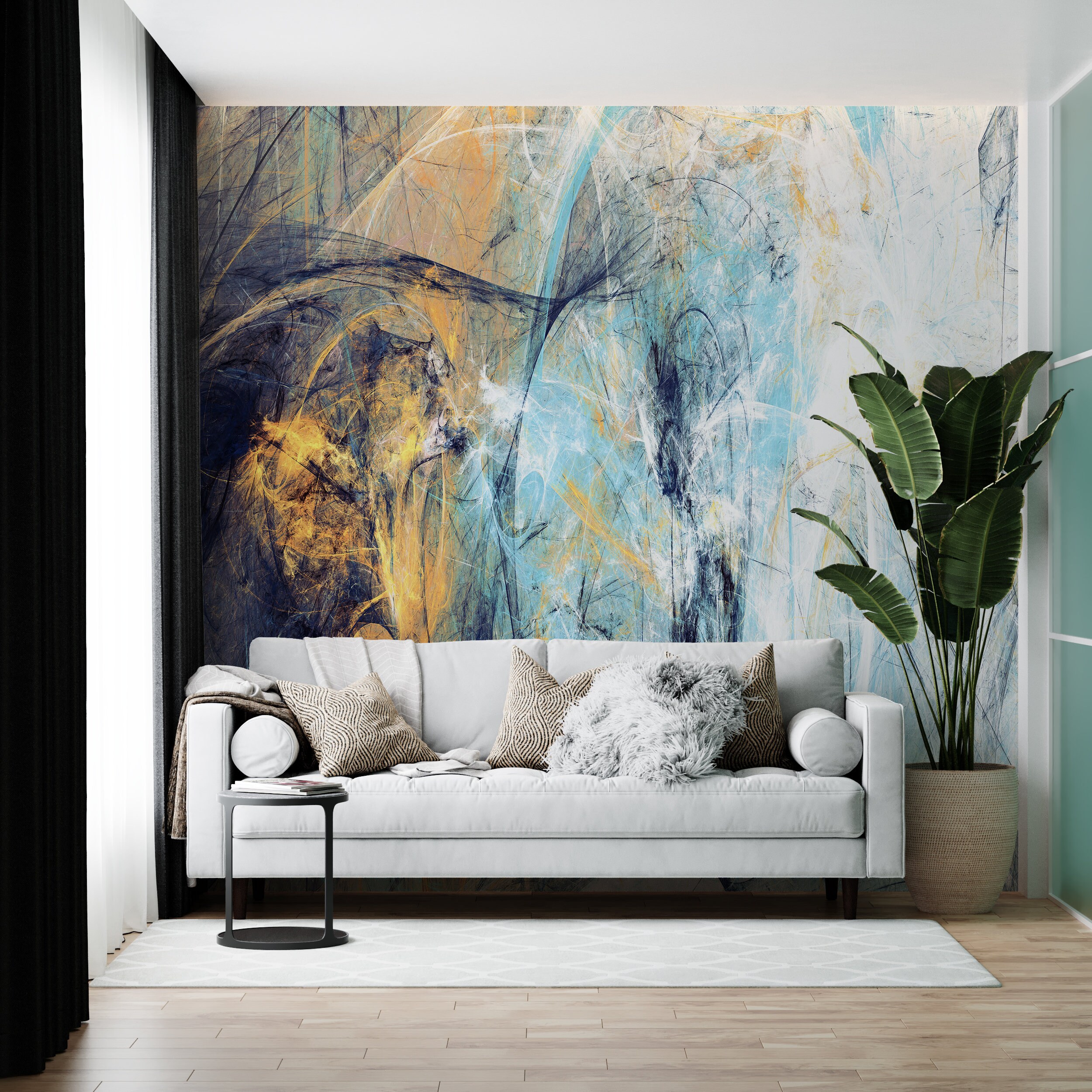 Blue Self Adhesive Wallpaper Wallpaper Peel and Stick Etsy