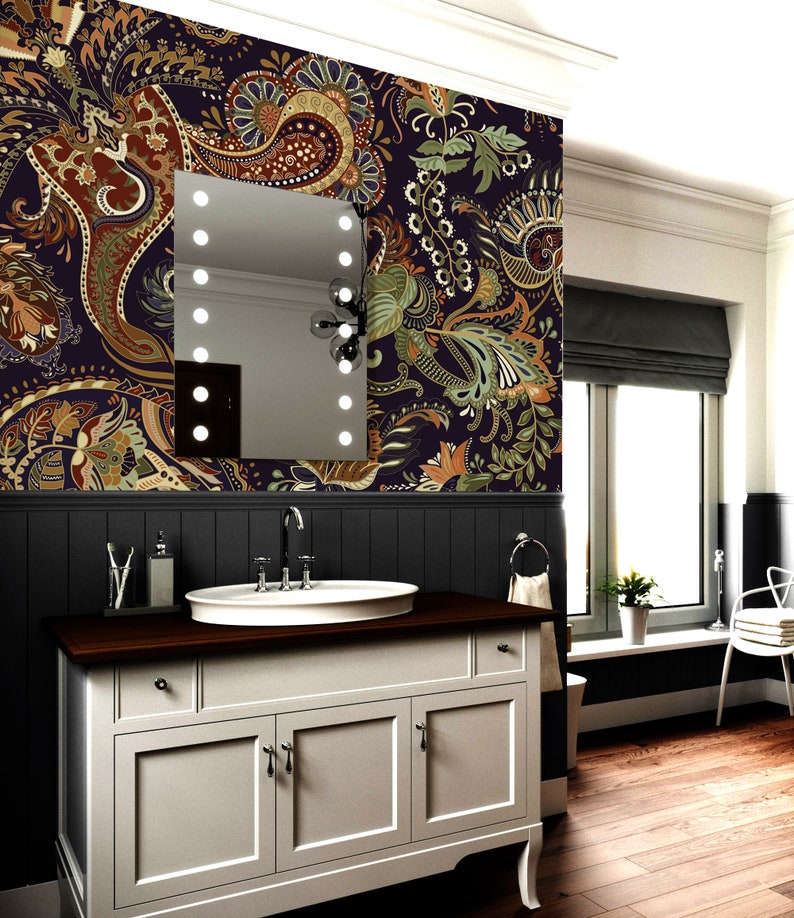 Ethnic Indian Wallpaper Peel and Stick Removable Wallpaper - Etsy