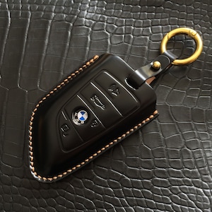 Portachiavi giapponese cordovan in pelle per BMW Serie 2 3 5 6 7 Serie M5 X1 X2 X3 X5 X5M X6 X6M
