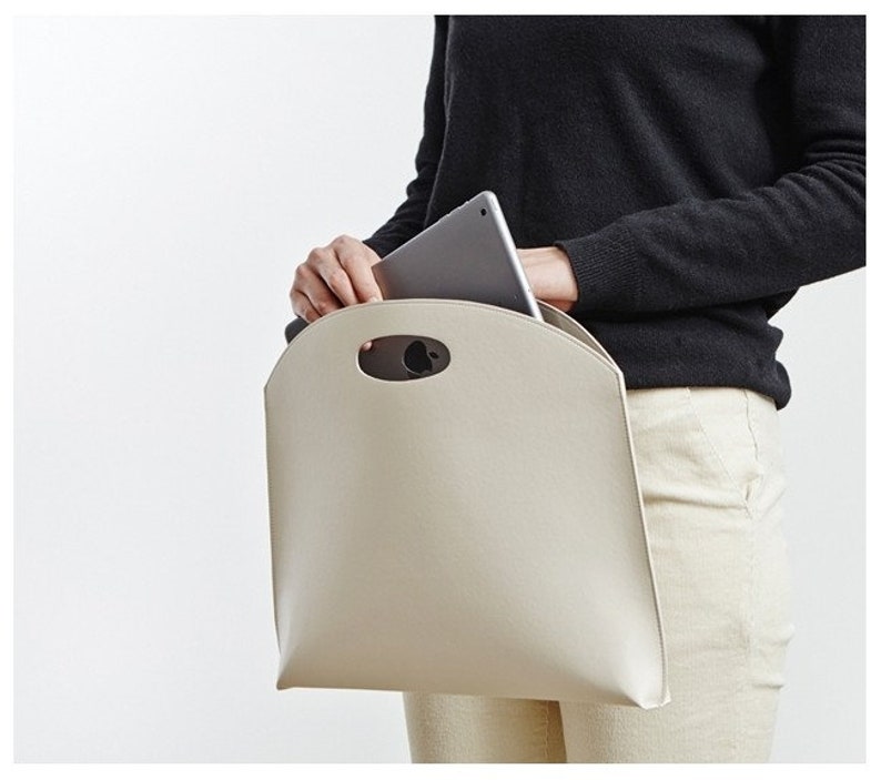 Simple Minimalist Briefcase Leather Pattern for Ladies and Etsy