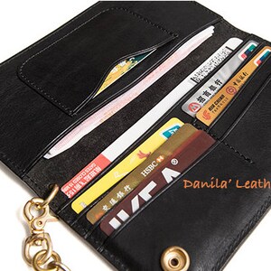 Long biker wallet leather pattern. men's wallet template, PDF Pattern with instruction. image 7