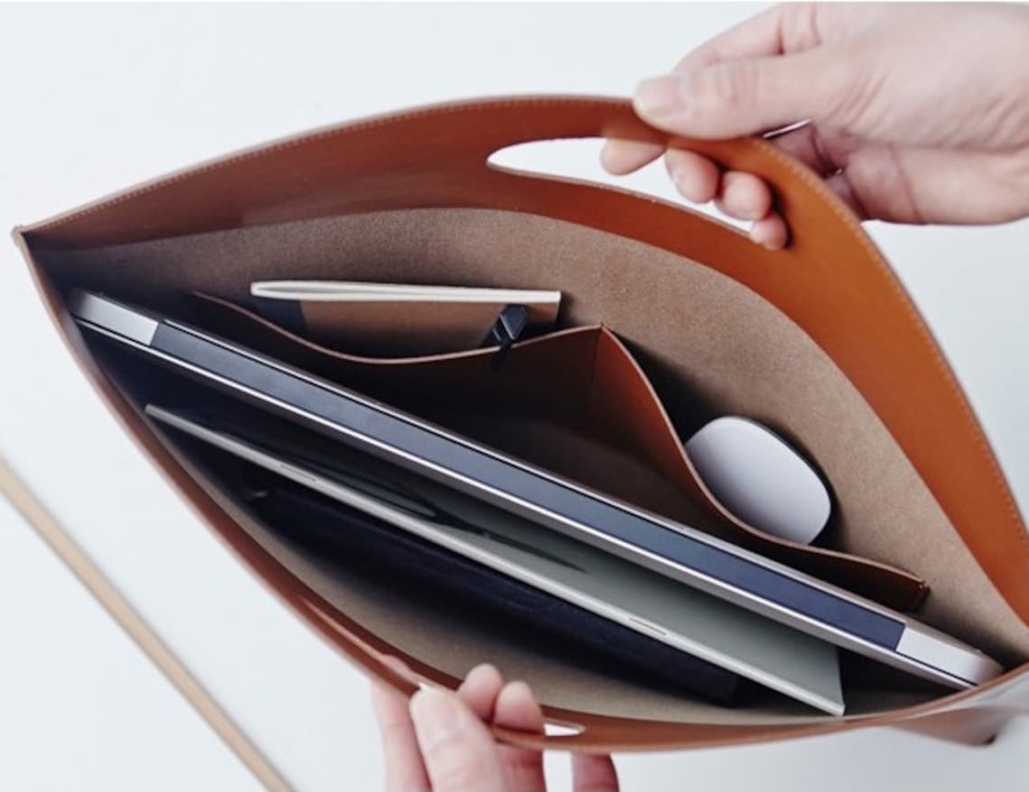 Simple Minimalist Briefcase Leather Pattern for Ladies and Etsy