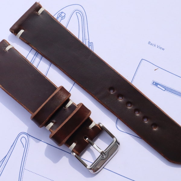 Bracelet de montre en cuir Horween / bracelet de montre vintage / bracelet de montre personnalisé