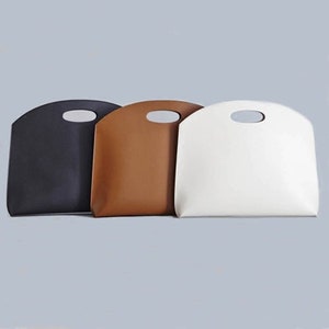 Patrón de cuero de maletín minimalista simple para damas y niñas, adecuado para computadora portátil de 13 pulgadas. Plantilla de cuero con instrucciones.