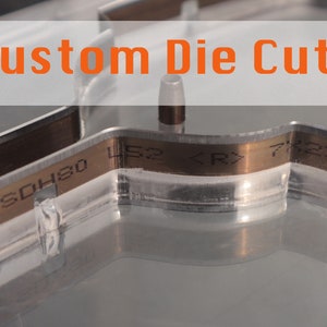 Benutzerdefinierte Acryl-Halterung Stahlklinge Regel Die Cut für Leder Handwerker / Flache Schneideform Dies Cutter für DIY / benutzerdefinierte Lederstanzen Clicker