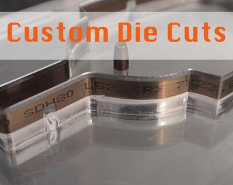 Règle de lame en acier personnalisée à montage acrylique découpée à l'emporte-pièce pour l'artisan du cuir / emporte-pièce pour moule de découpe plat pour le bricolage / clicker de découpes en cuir personnalisées