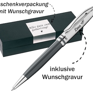 Pelikan Kugelschreiber mit Gravur als Geschenk & Symbol mit Geschenkverpackung Kugelschreiber Jazz Classic Warmgrau PS18