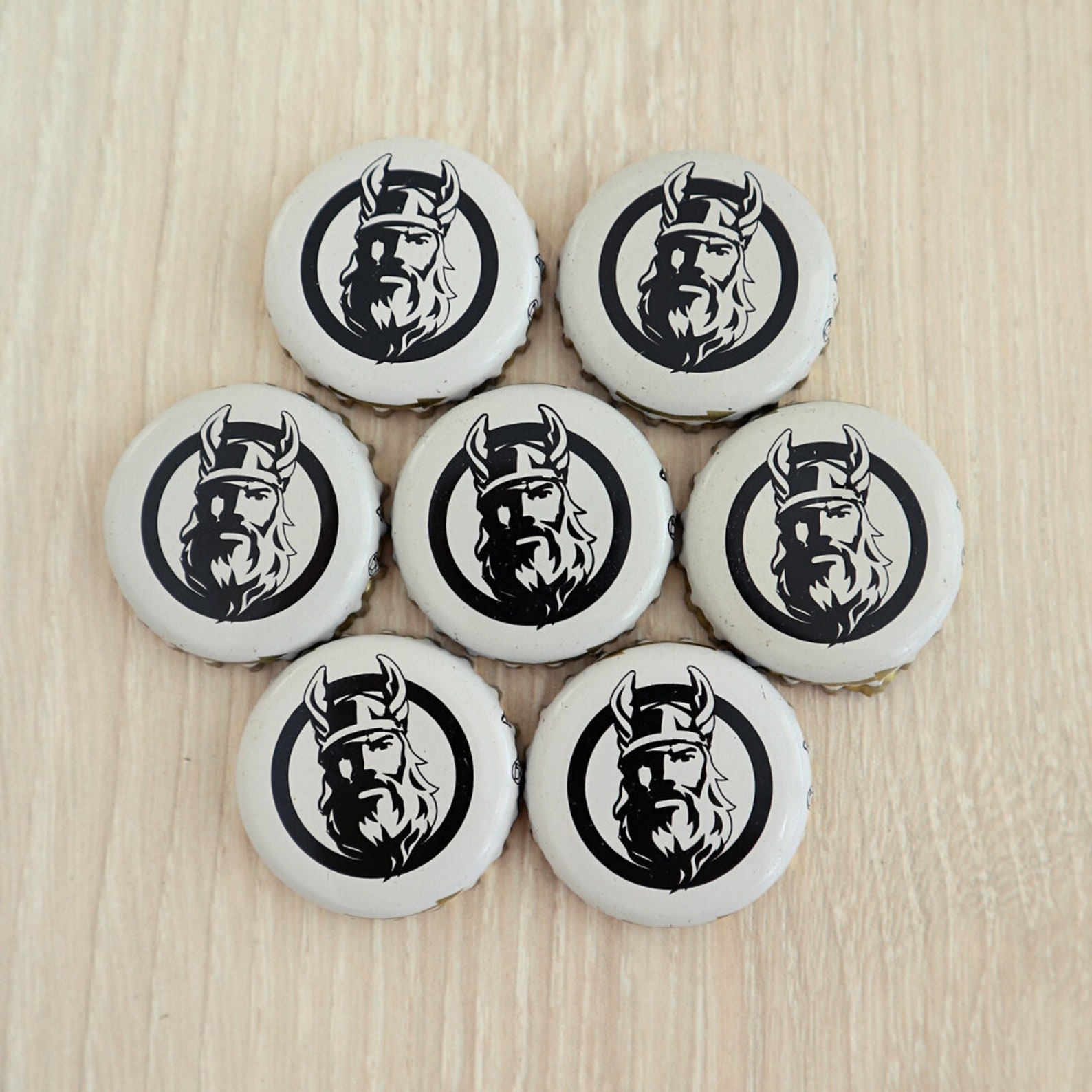 Set of 7 identical beer lids. Beer Bottle Caps. Beer lids. Etsy