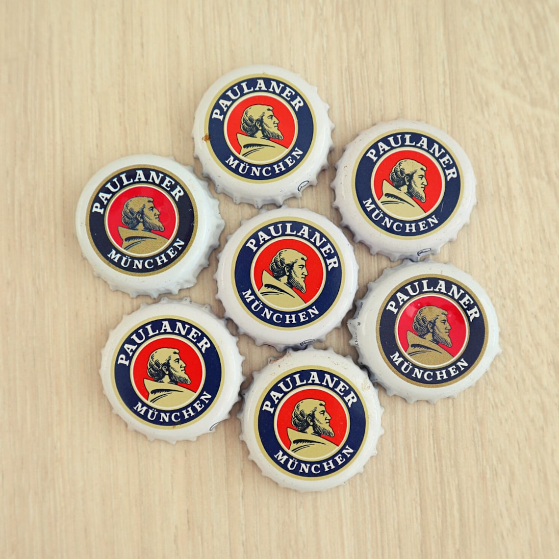 Set of 7 identical beer lids. Beer Bottle Caps. Beer lids. Etsy
