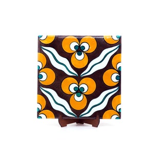 Decoração de parede, Cerâmica artesanal, Cerâmica Iznik, Azulejo turco Iznik 20 x 20 cm