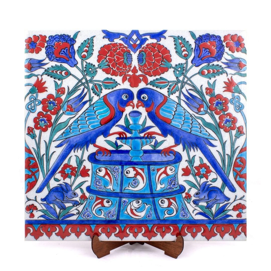 Wall Decor, Handmade Ceramics, Iznik Ceramics, Turkish Iznik 30x30 Cm ...