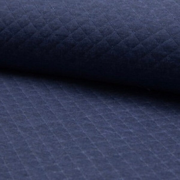 Jersey Fabric Quilt Jersey Uni Navy Dark Blue