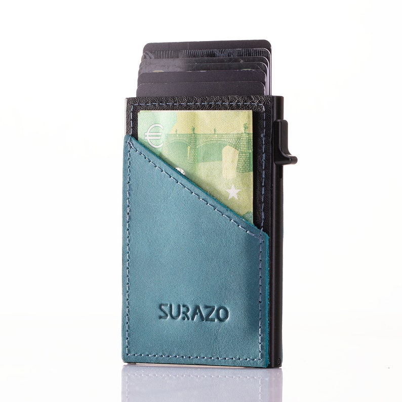 Portefeuille RFID SURAZO Slim Secure : porte-cartes élégant et solution de stockage de pièces pour les modes de vie modernes. Il peut contenir jusqu'à 8 cartes. image 4