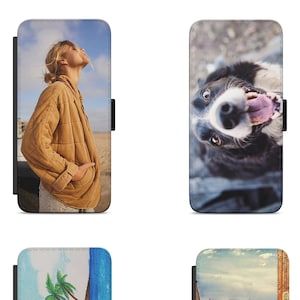 Personalised Custom Collage Photo Printed Personalized Flip Wallet Phone Case