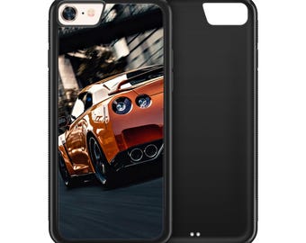 Funda de goma negra para teléfono Nissan Sport Car Supercars GTR