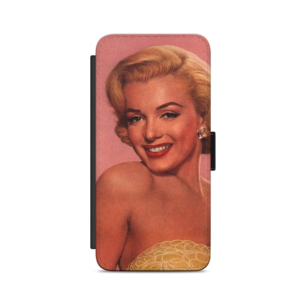 Marilyn Monroe Retro Art Flip Wallet Phone Case for iPhone Samsung