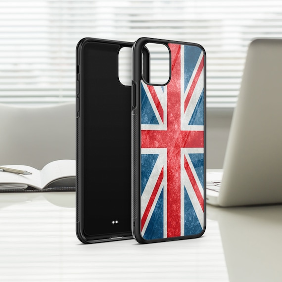 Union Jack phone case: UK Flag Tempered Glass, Stylish Design