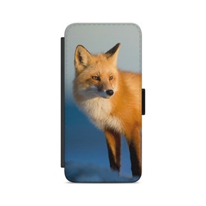 Wild Red Fox Wild Animals Flip Wallet Phone Case Flip Wallet Phone Case for iPhone Samsung