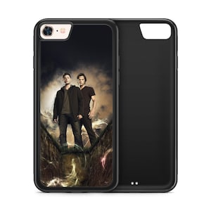 Supernatural Sam Dean black rubber phone case