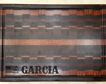 End grain stovetop size butcher block. AKA. The GARCIA Board (with all the options).