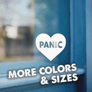 Panic Heart Sticker Decal,Car Decal,Window Decal,Car Stickers,Laptop Sticker,Panic Sticker,Panic Decal, Car Decal,WSP Sticker,WSP Decal