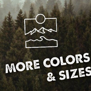 Mountain Decal,Mountain Car Decal, Hiking Decal, Outdoors Decal, Camping Decal, Outdoor Adventure Decal, Mountain Scene Decal, Line Art Hike