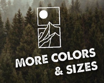 Mountain Decal Sticker Car Decal, Hiking Decal Outdoor Decal, Camping Decal Outdoor Adventure Decal Mountain Scene Explore