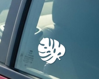 Monstera Leaf Sticker Decal: Tropical Summer Stickers