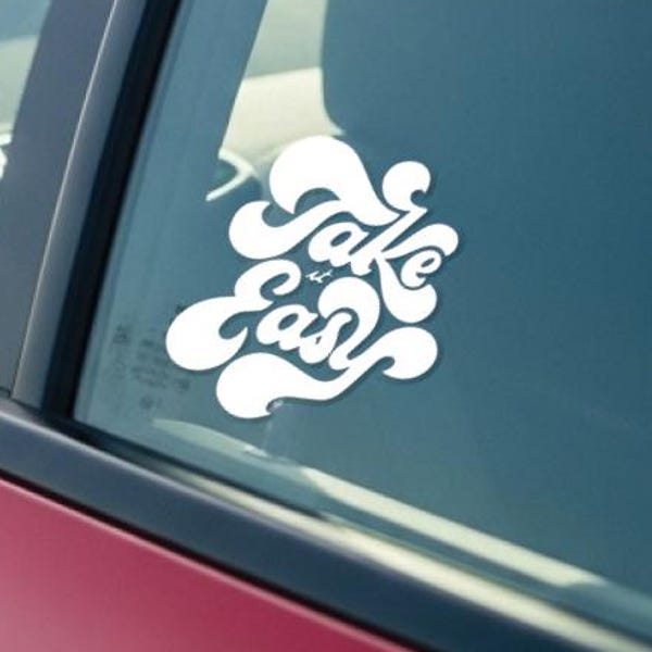Take It Easy Sticker Decal,Take It Easy, Relax Sticker,Popular Sticker,Tumblr,Laptop Sticker,Phone Decal,Birthday Gift, Cute Decal, ,Popu