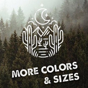 Cactus Decal,Desert Moon Car Decal, Hiking Decal, Outdoors Decal, Camping Decal, Outdoor Adventure Decal, Desert Scene Decal,Southwest Decal