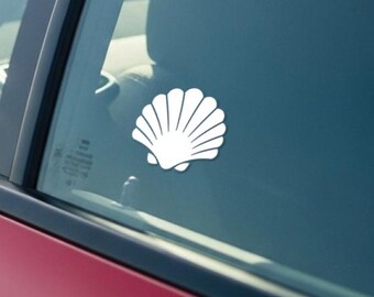 Clam Shell Car Decal: Sea Shell Vinyl Sticker