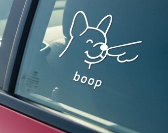 Dog Nose Boop Car Decal, dog Sticker dog Laptop Decals, Popular Stickers for Water Bottles and Laptops, Funny Stickers Tumbler, Dog Lover