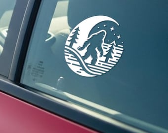 Bigfoot Sasquatch Vinyl Decal: Laptop, Car, Water Bottle Sticker