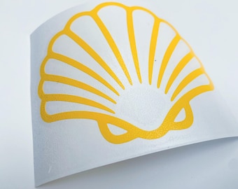Clam Shell,Seashell Decal,Car Sticker,Laptop Sticker,Beach Life Sticker,Sticker,SandDollar Vinyl,Beach Lover Gift,Beach Gift,Vacation Gift