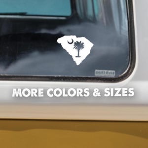 South Carolina Palmetto Sticker Decal Palmetto Moon Outline Vinyl Sticker Travel SC Laptop Decal Stickers Laptop Decal Sticker Laptop