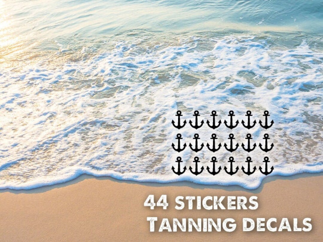 Anchor Tan Decalstanning Tanning Stickers Tan Line Sticker Etsy