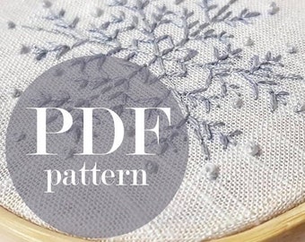 Snowflake 1 PDF pattern /Christmas decoration / Patrón de bordado/ Embroidery pattern / Descarga instantánea / Instant Download/ broderie